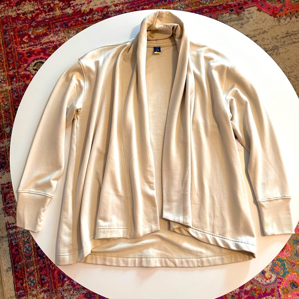 Old Navy Cream Long Sleeve Open Cardigan Sweater